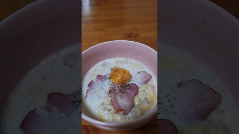 【クッキングおじさん】お昼は、オートミールでカルボナーラ風リゾット