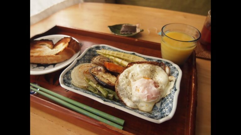 姫竹の炊き込みごはんと焼き野菜