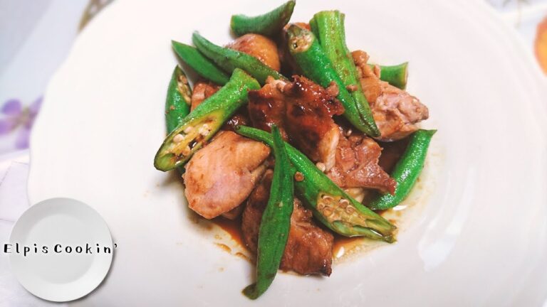 鶏とオクラの照り焼き 【料理】