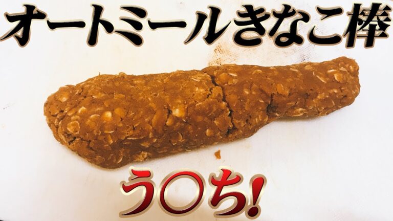 う〇ち！オートミール入りきなこ棒作ったらとんでもない逸品が出来上がった件ｗｗｗｗ味はうめーっす。【汚男飯vlog】