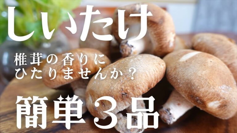 【しいたけレシピ】食べなきゃ損する！絶品レシピ3品