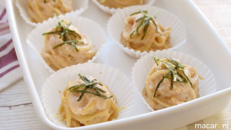 【作り置き】 忙しい朝の お弁当に ひとくち 明太クリームパスタ レシピ 作り方