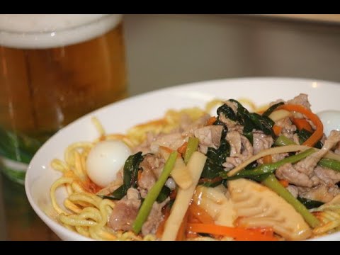 【宅飲み　晩酌　ビール　おつまみ】超カンタン！あんかけ焼きそば作ってみた