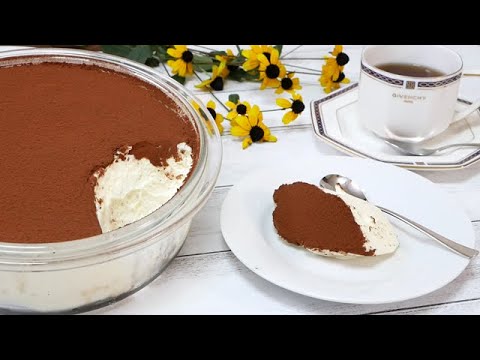 White chocolate tiramisu 簡単！混ぜて冷やすだけホワイトチョコティラミス