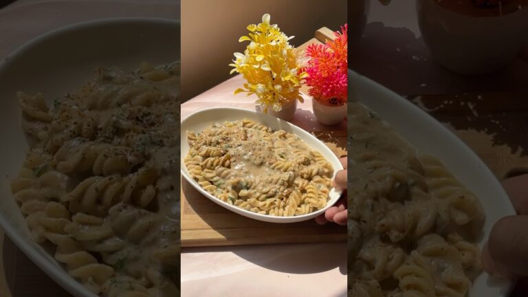 Healthy white sauce pasta , Mushroom pasta , no maida no cheese pasta #healthy #mushroom