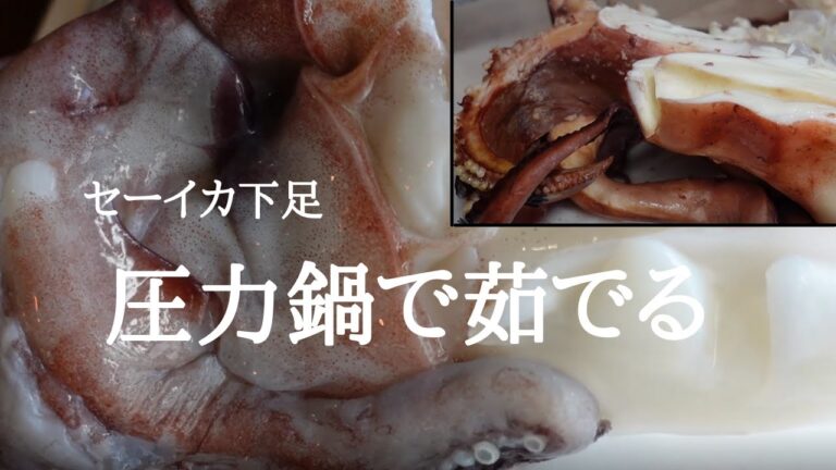 【セーイカ】冷凍庫から出したばかりの下足（ゲソ）を圧力鍋で茹でてみた