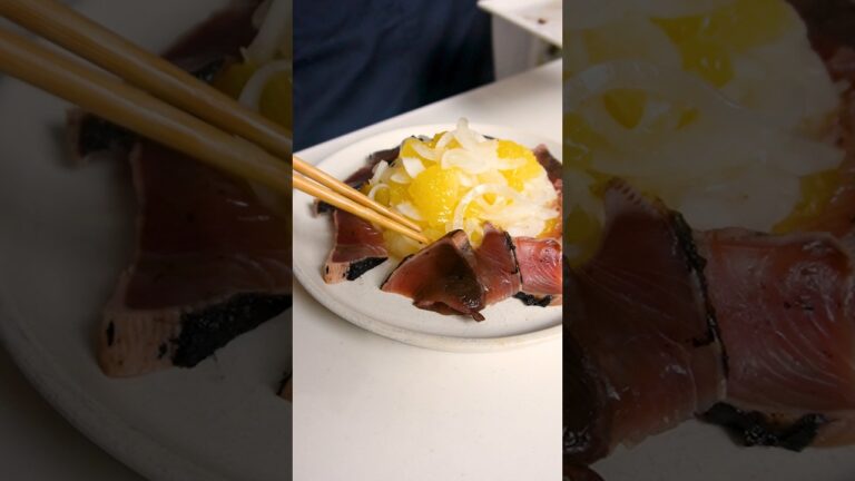 【デリ風サラダ】新玉ねぎと鰹のたたきと甘夏のサラダ〜ポン酢ドレッシング〜　#ガンガンの料理塾 #新玉ねぎ #サラダ