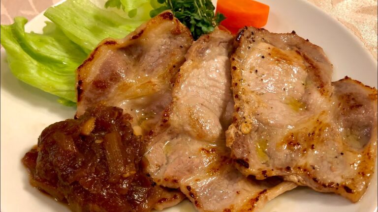 親父が作るオニオンソース#ポークソテーにオニオンソースを添えて#