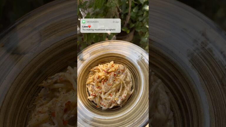 MUSHROOM SPAGHETTI ❤️🍝🍄#shorts #viralvideo #trending #food #reels #recipe #fyp #ytshorts #easy