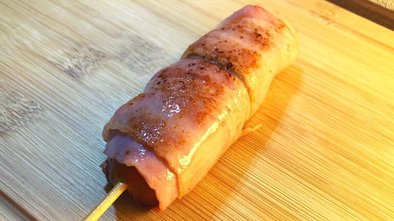 【材料3つ】みたらしベーコン団子串を作ったら美味すぎた！Japanese sweet