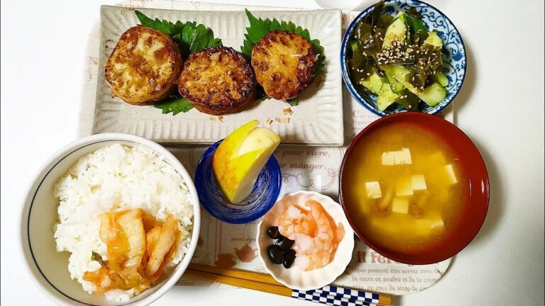 年下夫の胃袋を掴む料理〈ひき肉のレンコンはさみ焼き〉夜ごはんの献立