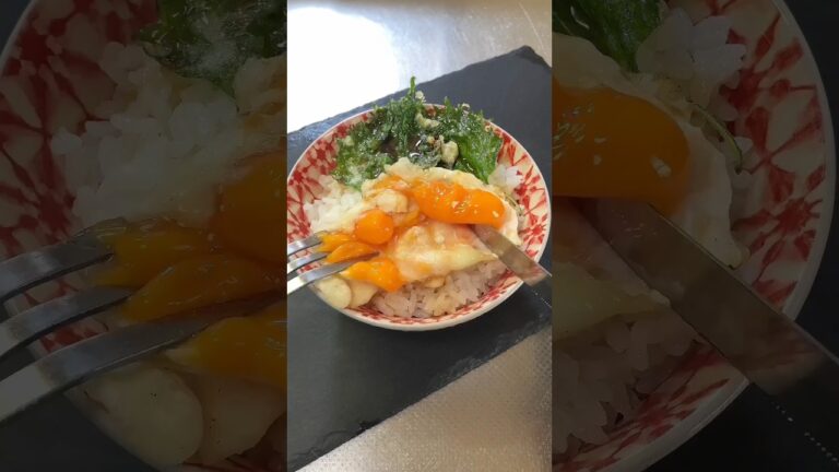 【食戟のソーマ】鶏卵の天ぷら丼を再現してみたら美味すぎた！#shorts