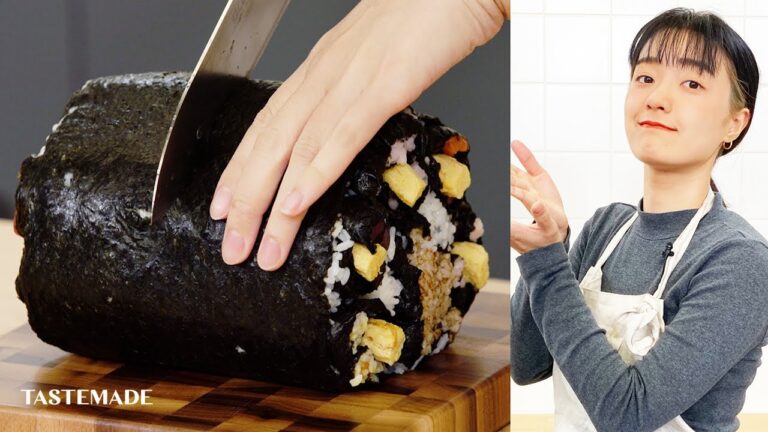 【断面を予想してね】巨大海苔巻きの作り方【きゅうりめし】