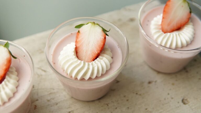 【いちごミルク】プリンの作り方 strawberry pudding いちごのおやつ いちごのプリン