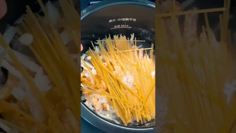【ホットクック】別ゆで不要！きのこのクリームパスタ（39秒）#shorts