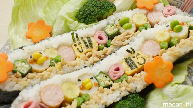 身近な具材で簡単デコ♪おにぎらずの進化形「おにロング」の作り方・レシピ