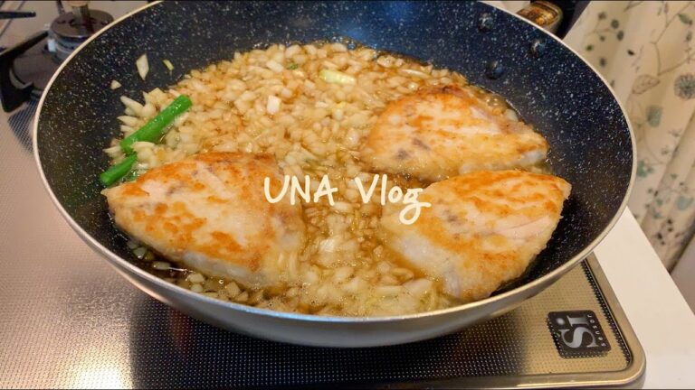 [Vlog] 初めてのメカジキ🐟が想像以上に美味しかった夜ごはん [Cooking][Japan][二人暮らし][OL][日常]