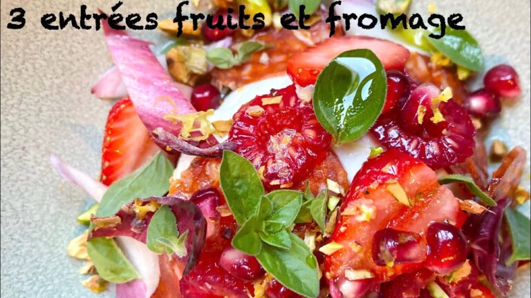 フルーツとチーズを使った超簡単な前菜３品！誰にでも作れて美味しい作り方【フランス料理】 3 entrées fruits et fromage