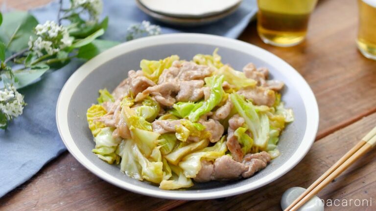 【豚こま肉とキャベツの味噌炒め】包丁を使わずに完成！ご飯が進むみそ味♪