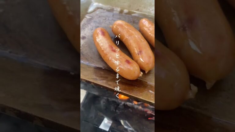 【簡単キャンプ飯】究極のウインナー#shorts #キャンプ飯 #キャンプ #車中泊 #ウインナー#焚き火