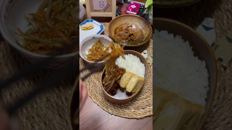 夫応援弁当【豚肩ロースの生姜焼き】 #お弁当おかず #お弁当 #旦那さん弁当 #ダイエット後