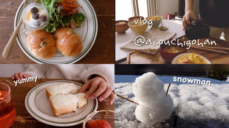 vlog|1週間の簡単な朝ごはんの記録🥖🍞🥐|スクランブルエッグ丼🍚|クリームボックス