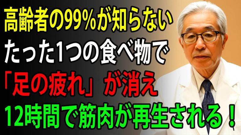 85歳の医師が語る：高齢者がこの料理を食べれば、疲れ切った足も12時間後には力を取り戻す。