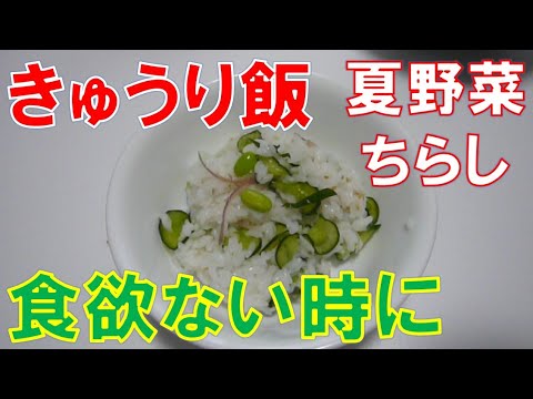 【今が旬】冷たい、きゅうり飯 (夏野菜ちらし) 食欲ない時に最適！