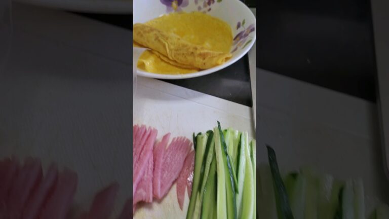 【日〇酒中!】ハムの切り方？＠冷やし中華　#Shorts