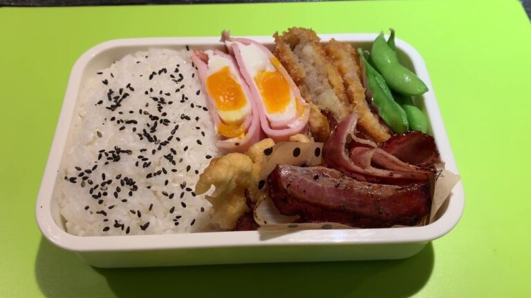 [高校生弁当]冷蔵庫にあるもので☆簡単レンジハムエッグ