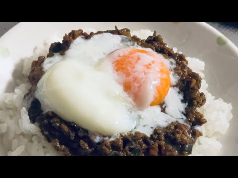 10日経ったキーマカレーにのせる温泉卵を作りたかった　#shorts