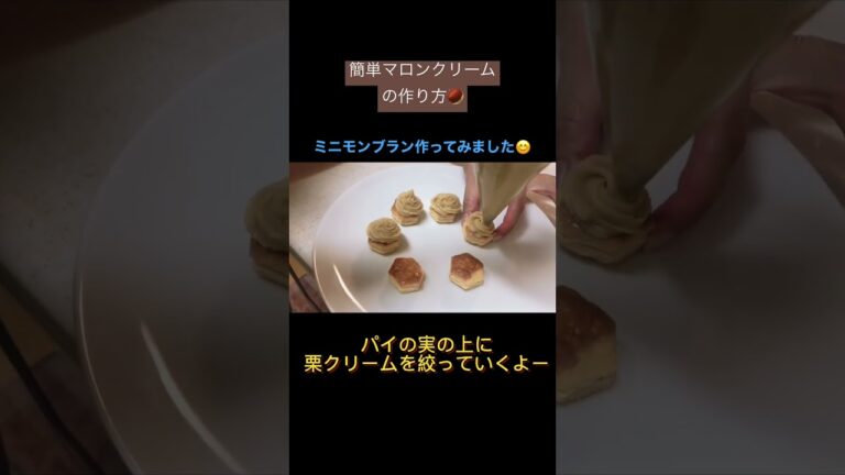 【手作りスイーツ】簡単マロンクリーム❤︎ミニモンブラン作ってみたよ( ˊᵕˋ )ロングバージョンに作り方があります。#おすすめ #モンブラン  #栗  #手作りスイーツ  #パイの実   #ロッテ