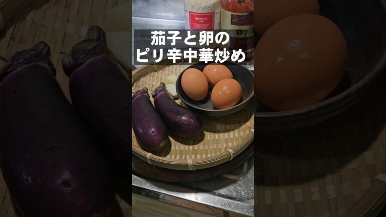 ご飯泥棒！茄子と卵のピリ辛やみつき中華炒め 簡単主菜おかずレシピ