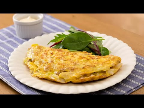 豚ひき肉とキャベツの簡単オムレツ