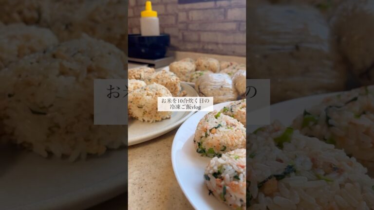 【週末に10合】意地でも平日ラクする冷凍ご飯vlog🍚#お弁当作り #簡単レシピ #冷凍保存