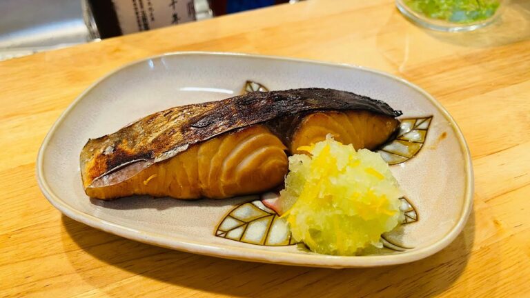 鰆(さわら)の幽庵焼き…柚子×大根おろしの薬味がよく合う！