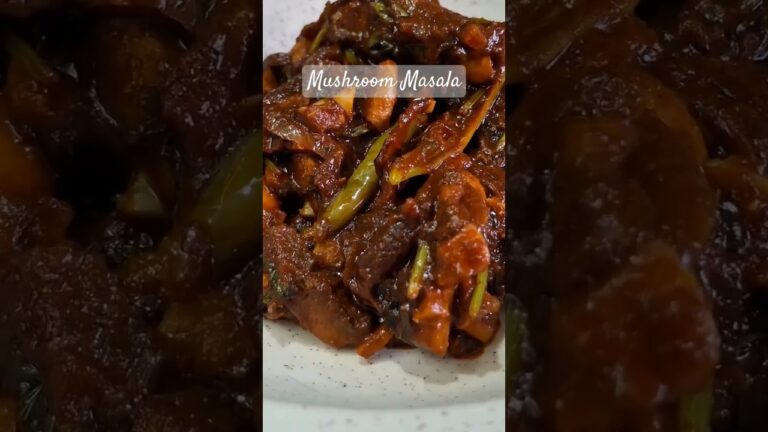 Mushroom Masala-husband rated 10/10#trending #lunchbox #shortvideo #shorts #mushroom #mushroomrecipe