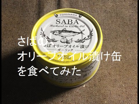 さばのオリーブオイル漬け缶（富永食品）を食べてみた