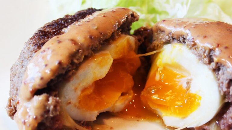 エッグ in チーズ in ハンバーグ [How to make "Cheese and Egg Hamburg steak"]
