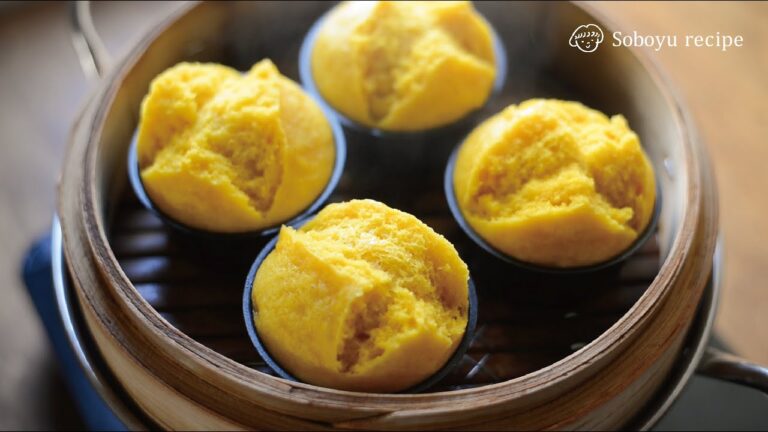 【米粉のかぼちゃ蒸しパン】ふわふわもちっと美味しい。米粉なのに冷めても固くならない絶品レシピ。
