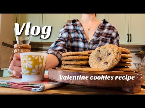 【カナダ暮らし主婦Vlog🇨🇦】手作り♡バレンタインクッキー🍪/息子お弁当/イタリアンソーセージスープ/オーガニックスムージー