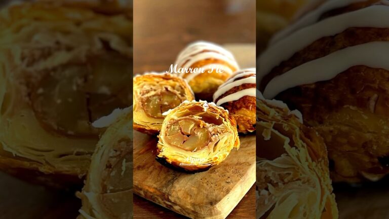 Marron Pie秋の限定スイーツふっくら、サクッと、秋の新栗とアーモンドクリームの手作りマロンパイです。アルピナのケーキ職人が作ります。#アルピナ湯沢高原 #shorts