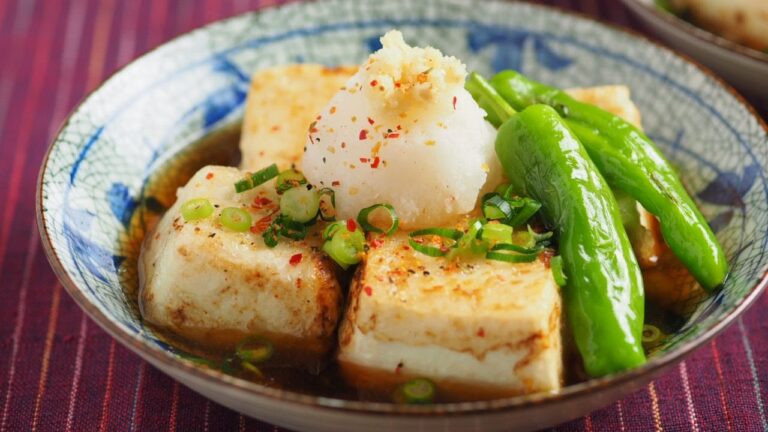 炒どうふの揚げない揚げ出し豆腐