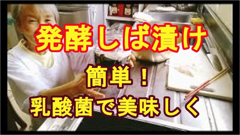 【しば漬け】簡単に発酵させて、腸に良いシバ漬けにした！