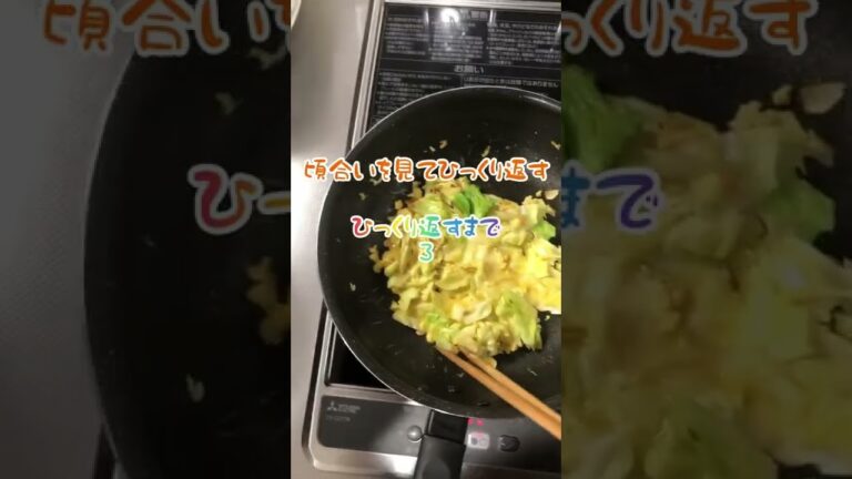 【解説付き】卵とキャベツのみ！お好み焼き風卵焼き！【お手軽】