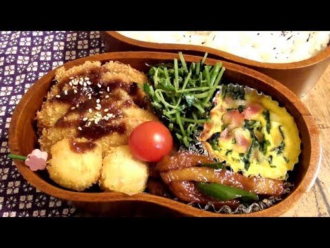 【お弁当作り】＃47  素朴でシンプルなハムカツ弁当！【English title】【旦那弁当】