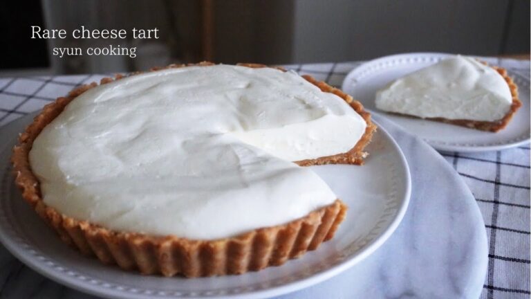 [材料4つ・ゼラチンなし] 簡単冷やすだけ！レアチーズタルト作り方 Rare cheese tart 레어 치즈 타르트