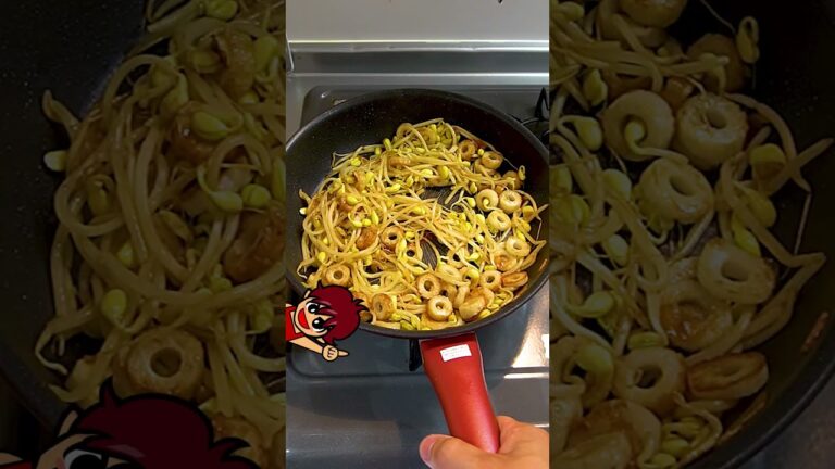 【ちくわと大豆もやしのペペロンチーノ風】ピリ辛高タンパクのすぐでき副菜 #shorts