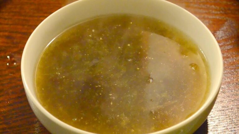 体が温まる、海苔生姜スープの作り方　　How to make seaweed soup with ginger