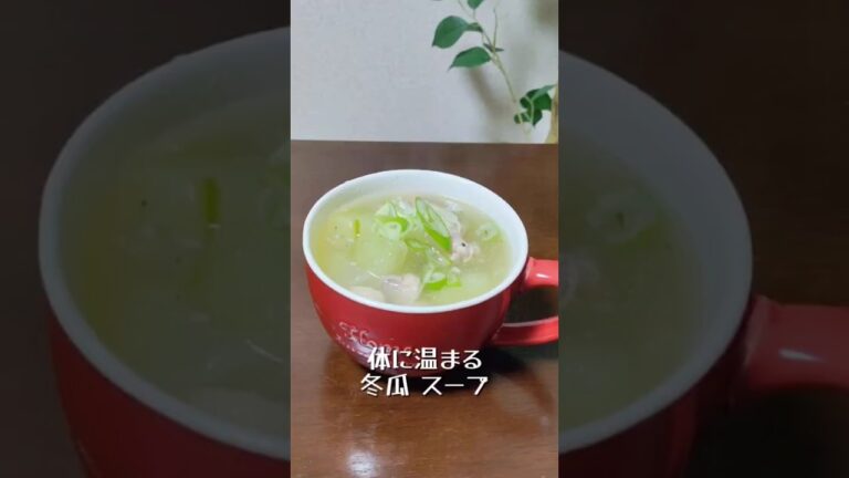鶏もも肉冬瓜 スープ #簡単レシピ ご飯入れて食べても旨味たっぷり体にいいのでぜひ作ってみてください